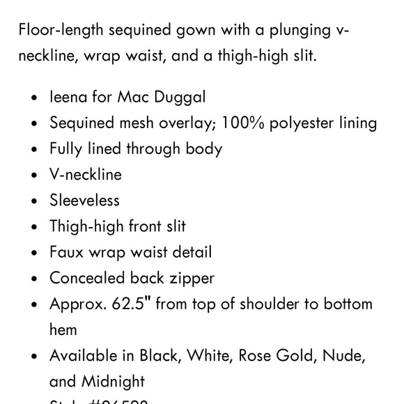 MAC DUGGAL SZ 18 nwt FULLY SEQUENCED GOWN DRESS. Nude color - Picture 5 of 5